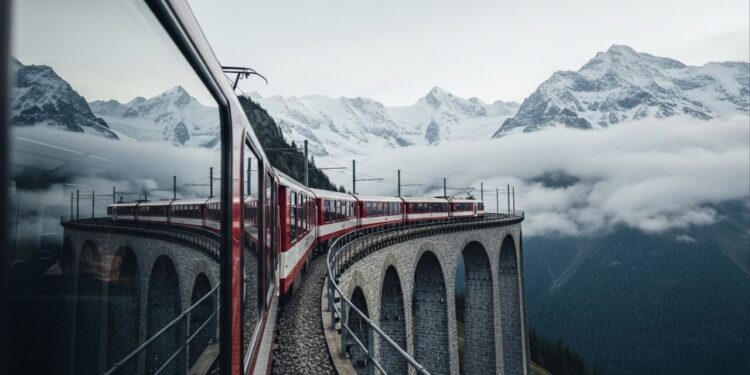 O trem que atravessa as nuvens: ferrovia sobe a 4.000 metros de altura e oferece a vista mais bonita da Europa através de janelas panorâmicas gigantes