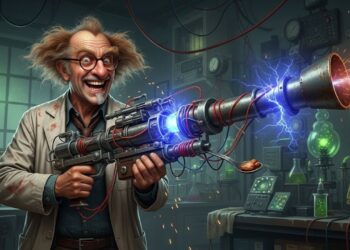 Sozinho, ele criou uma bazuca de plasma utilizando somente objetos de casa