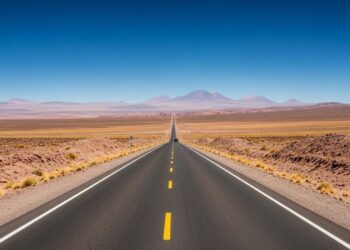 O trecho da Pan-Americana no Chile cruza o deserto mais seco do mundo; são centenas de quilômetros de asfalto em um cenário árido e isolado