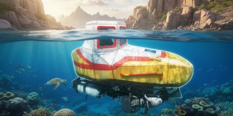 Sozinho, ele fez um submarino caseiro capaz de descer 6 metros abaixo da água