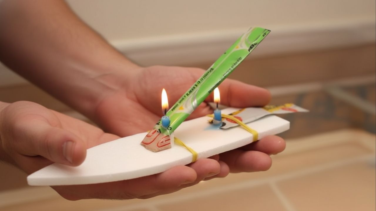 Ele montou um barco a vapor sozinho usando apenas materiais que tinha em casa