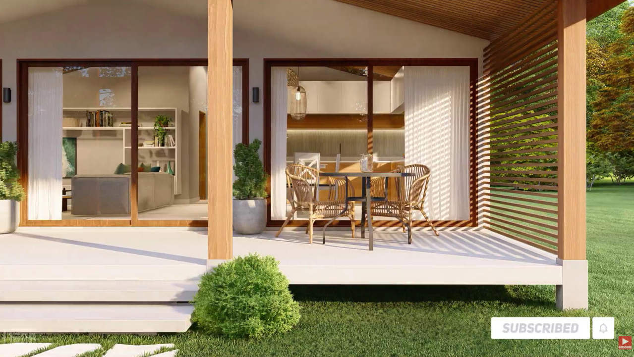 Residência simples e rústica com 2 quartos e acabamento natural, investimento entre R$280 mil e R$350 mil