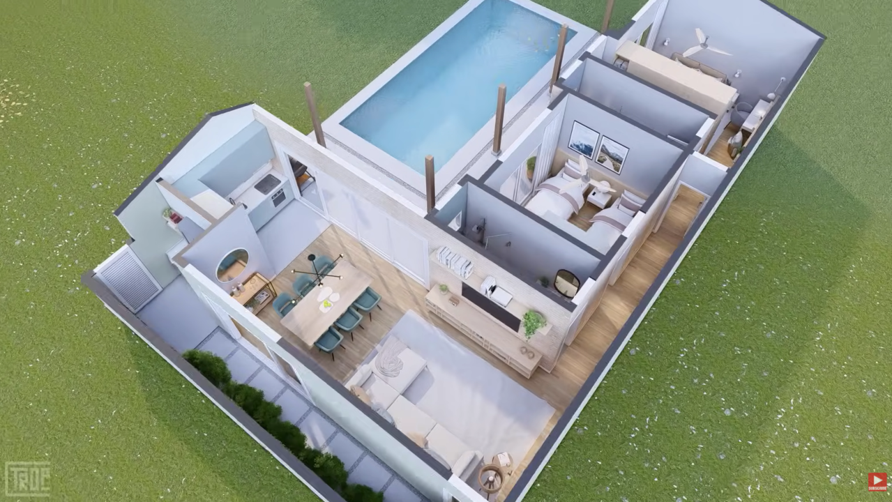 Conheça a casa de campo em L que combina área social integrada, suítes privativas e acabamento rústico impecável