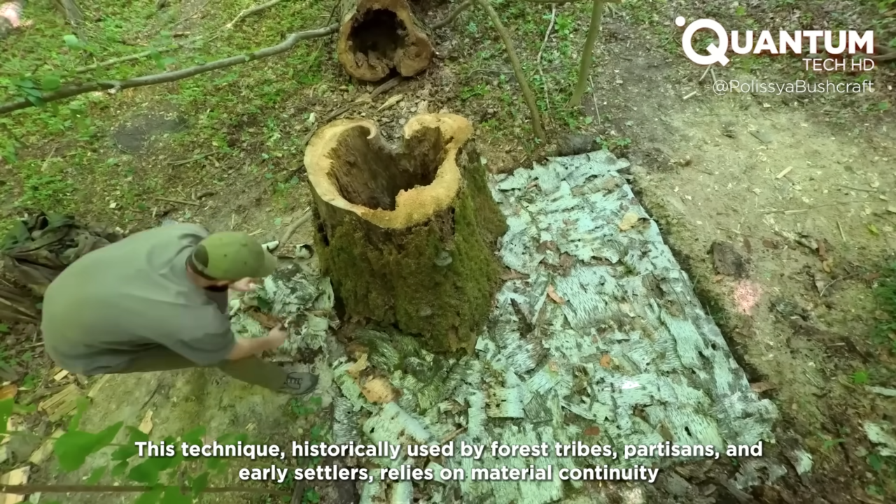 Homem constrói a cabana subterrânea discreta em meio a floresta