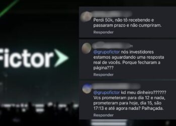 Relatos de investidores sobre atraso de pagamentos da Fictor