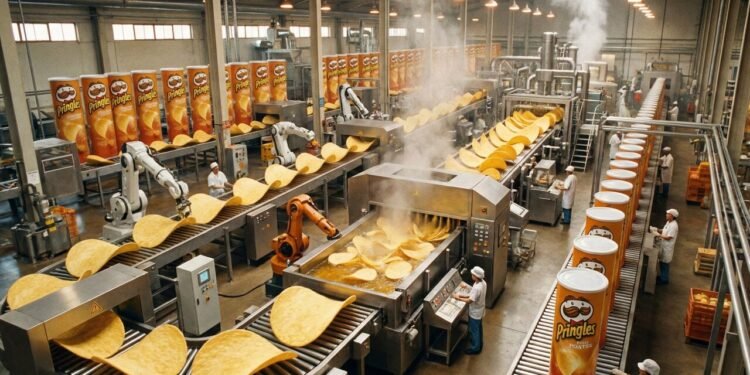 Uma pasta de batata e um molde perfeito: este é o segredo industrial por trás das batatas Pringles