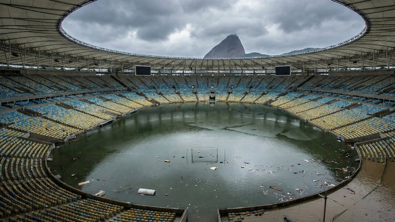 Com nível do mar subindo até 21 cm, o Maracanã corre risco de alagamentos constantes devido ao efeito de remanso nos rios Joana e Mangue