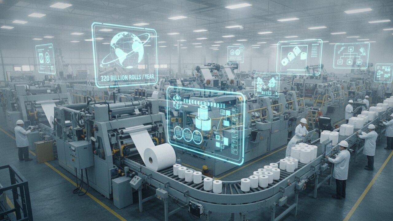 Toneladas de celulose e rolos gigantes a 100 km/h: é assim que o papel higiênico é fabricado