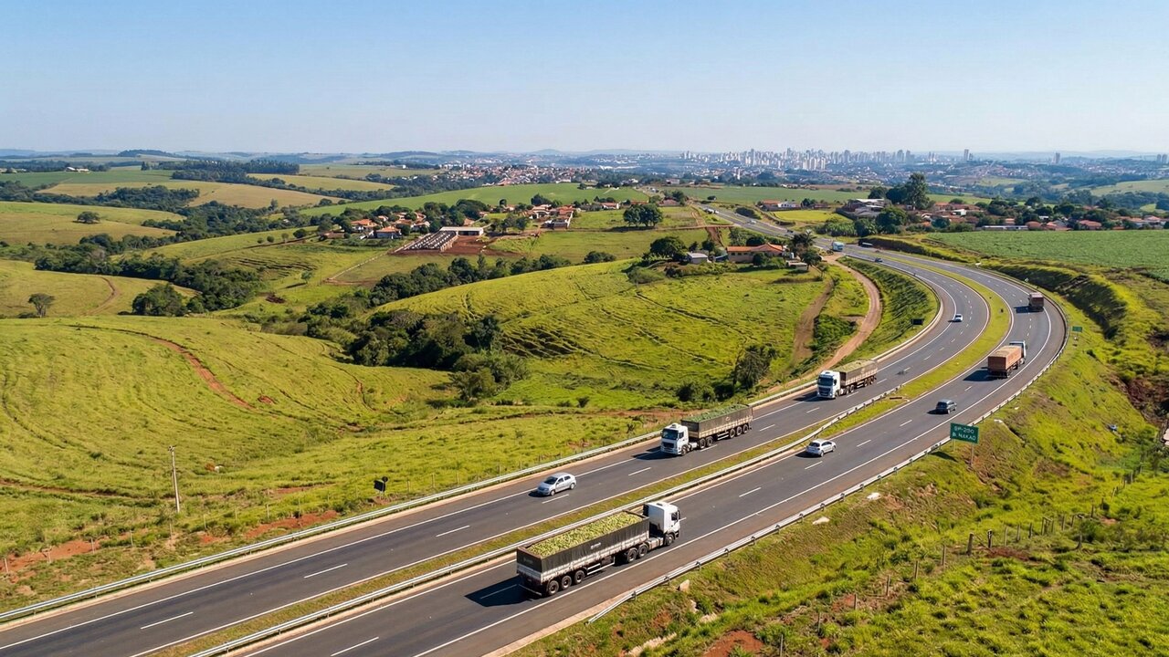 Rodovia paulista de 89 km vira a espinha dorsal do agronegócio; a SP-250 conecta produtores do interior à capital.