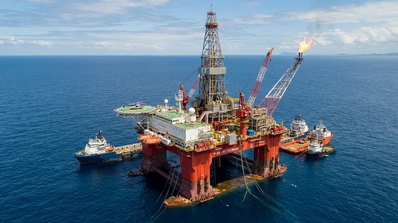 Com peso de 52 mil toneladas e operando a 1.800m de profundidade, a plataforma virou um gigante da extração de petróleo no Brasil