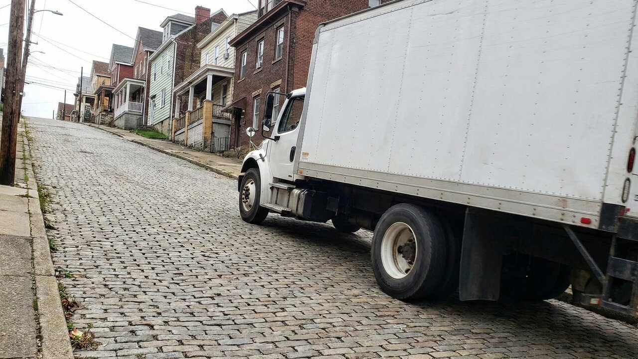 Rua nos EUA vira desafio de gravidade; com 37% de inclinação, a Canton Avenue é uma das vias mais íngremes do mundo