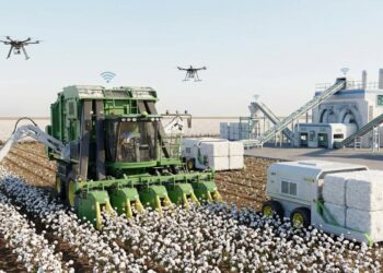 Máquinas colossais colhem toneladas de algodão em minutos: a incrível jornada da planta até a sua roupa