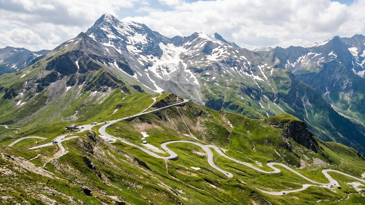 A rodovia austríaca sobe a 2.504m com 36 curvas fechadas; a Grossglockner é a estrada alpina mais famosa da Europa e um marco da engenharia alemã
