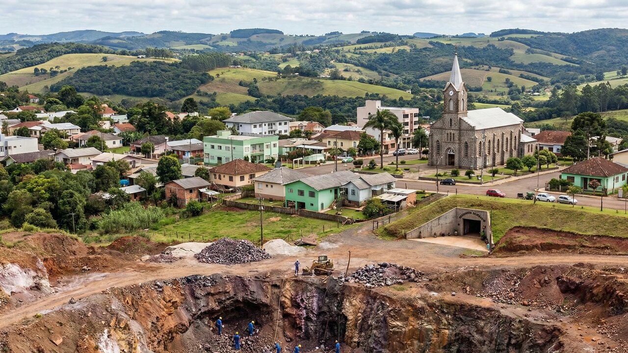 Paredes de pedra preciosa: a cidade no sul do Brasil onde a igreja é revestida com 40 toneladas de ametista