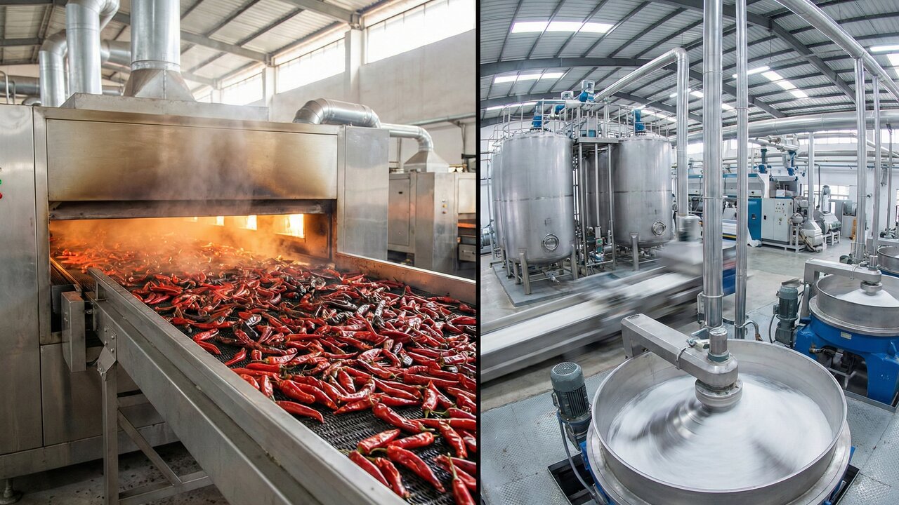 A jornada de toneladas de especiarias, da colheita ao processamento na fábrica que abastece o mundo