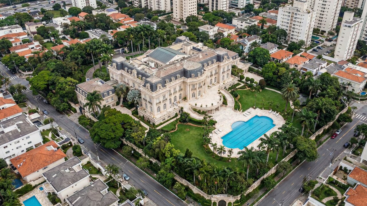Com 11.000 m² e 130 cômodos, a mansão em SP maior que a Casa Branca é a 11ª do mundo e resiste à verticalização