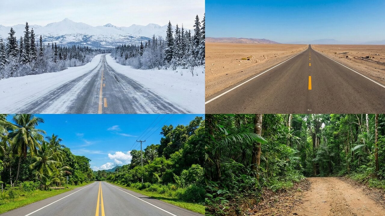 Com 30.000 km, a rodovia que cruza 14 países do Alasca à Argentina e só é interrompida por 160 km de selva