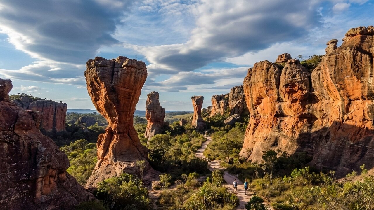 Esqueça a Capadócia: o parque brasileiro com formações rochosas alaranjadas que parece outro planeta
