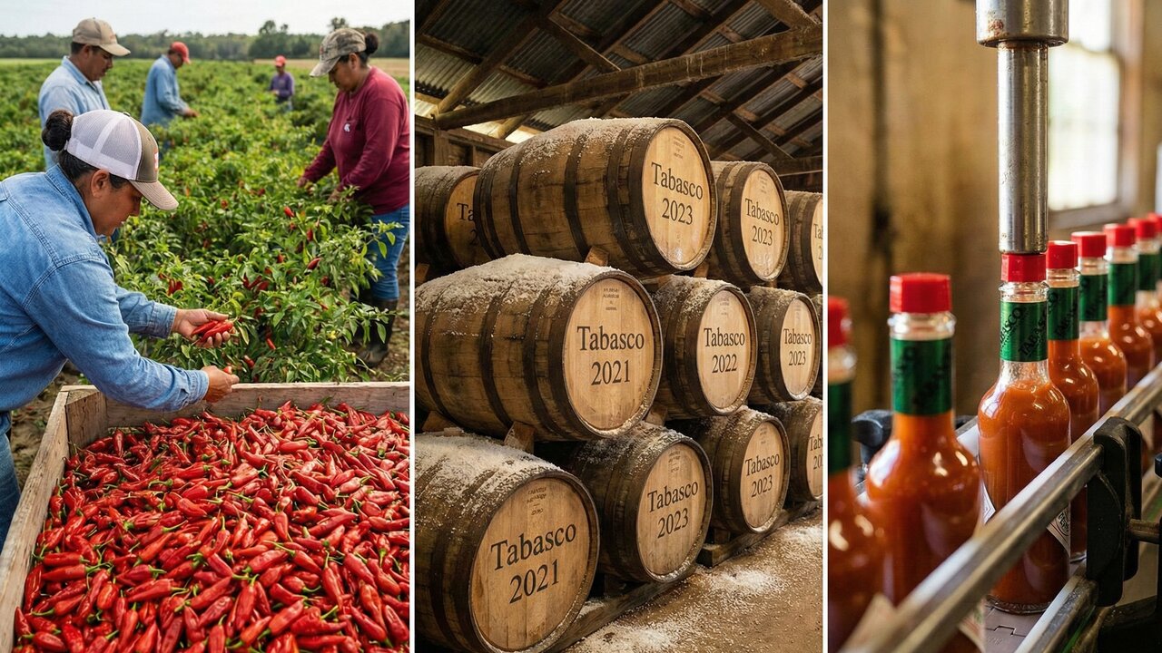 Pimentas colhidas à mão e 3 anos de envelhecimento em barris: este é o segredo por trás do molho de pimenta mais famoso do mundo