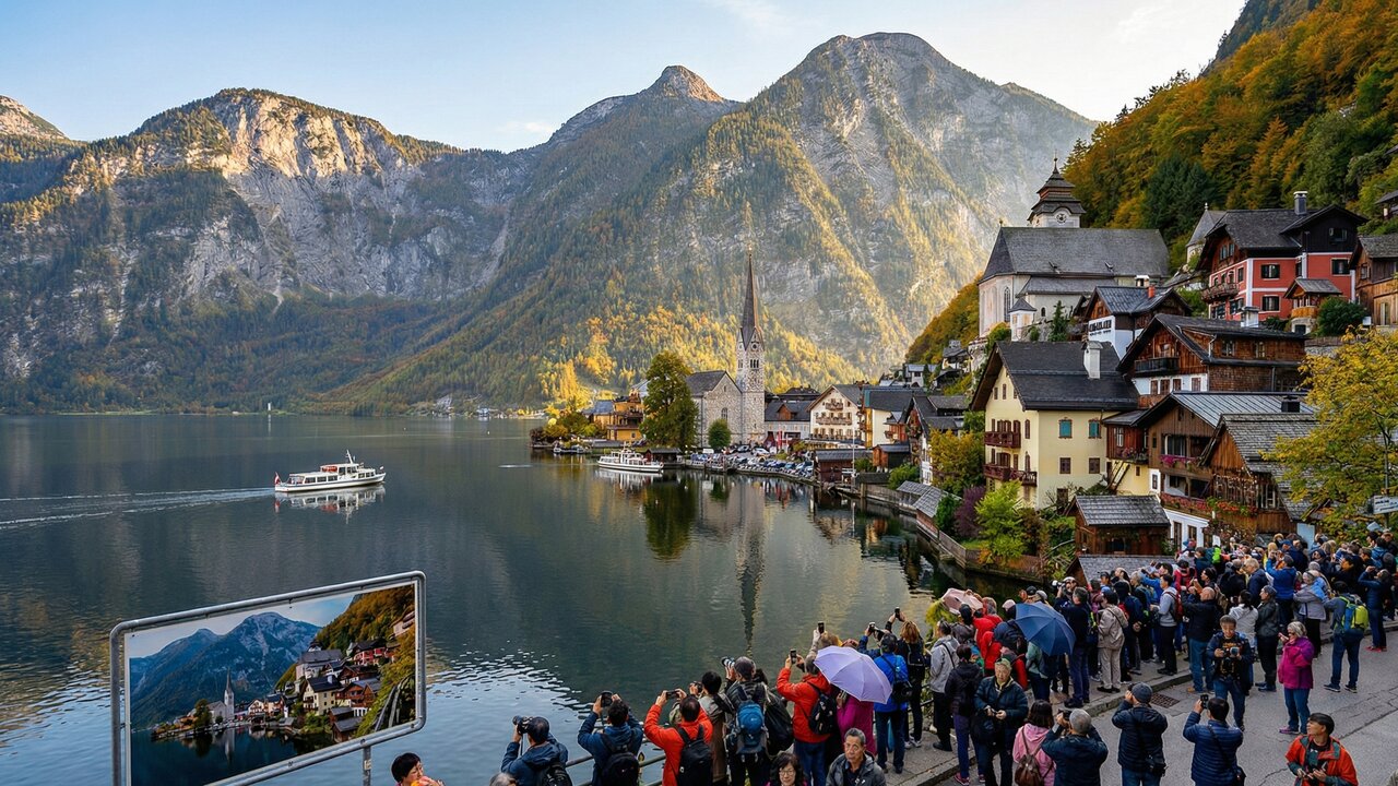 Não é a Disney: o vilarejo austríaco que inspirou contos de fadas e luta contra o excesso de turistas