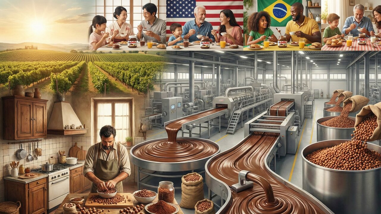 Com toneladas de avelãs torradas e uma receita secreta: é assim que o creme de avelã mais famoso do mundo é produzido