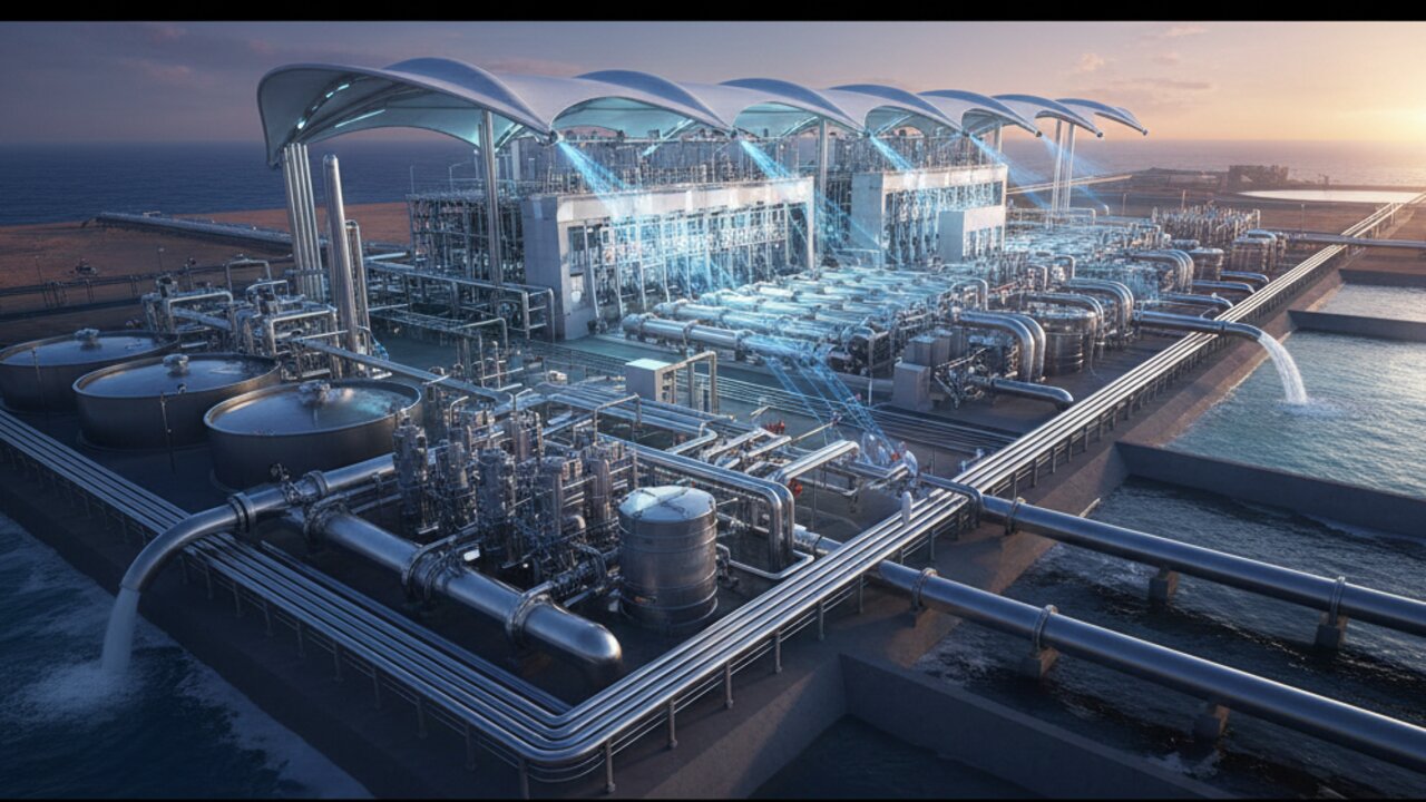 Milhões de litros de água do mar e a tecnologia de osmose reversa: é assim que a engenharia transforma o salgado em água potável