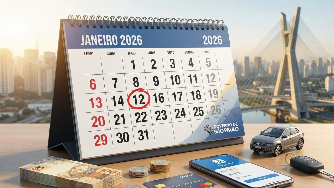 Motoristas de São Paulo já podem conferir a tabela completa com as datas do IPVA 2026