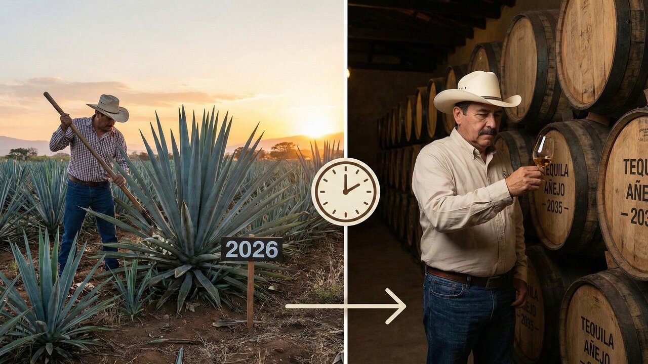 O trabalho de anos e a colheita manual do agave-azul, a planta que dá origem à tequila premium