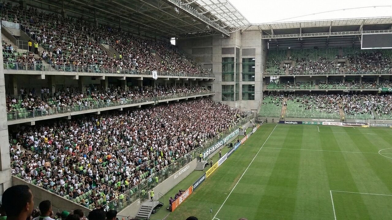 Com arquibancadas de 45 graus de inclinação e 23 mil lugares, a arena de Belo Horizonte virou o caldeirão mais tecnológico e vibrante de Minas