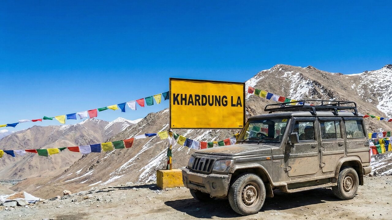 A estrada indiana atinge 5.359 metros de altitude; construída em 1976, ela é uma das passagens mais altas e perigosas do mundo