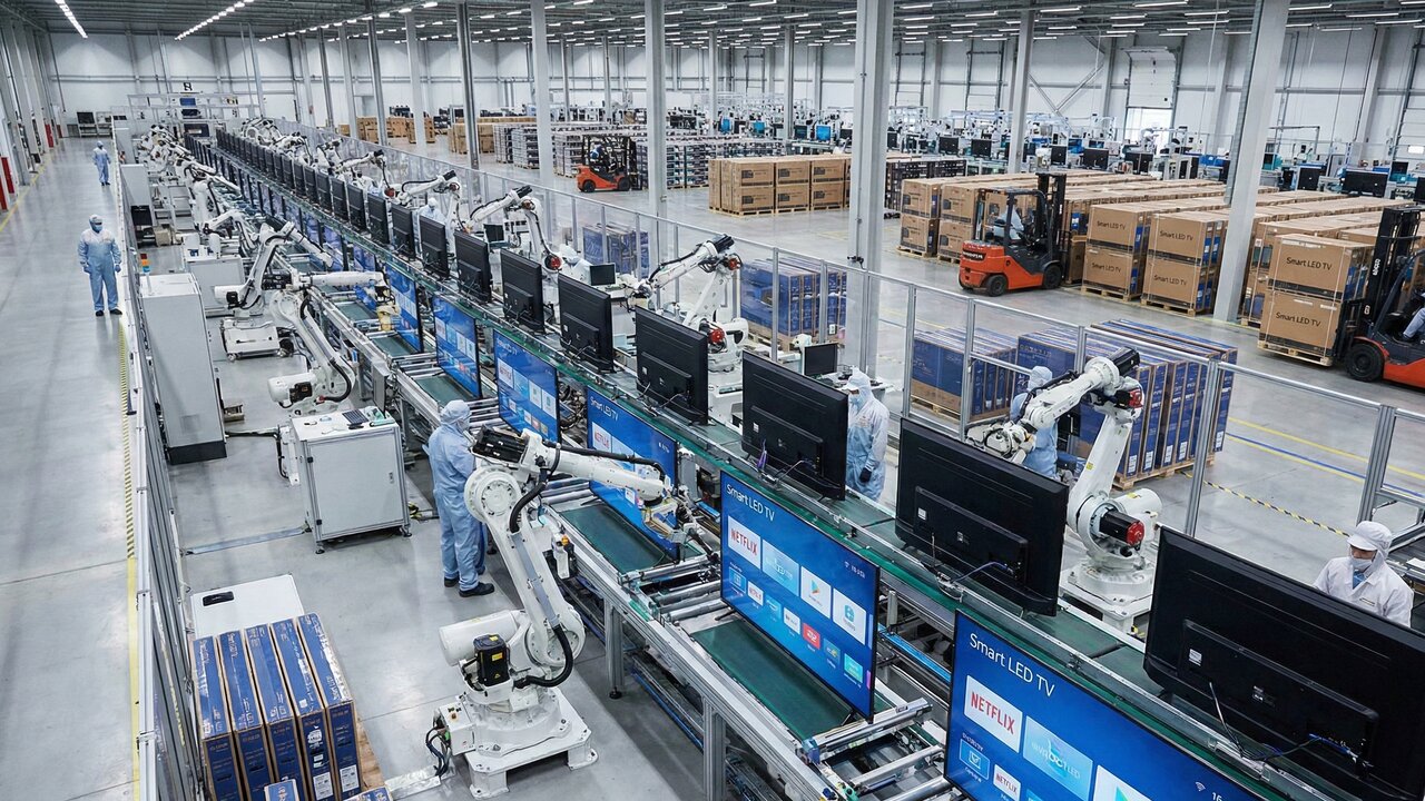 Milhares de LEDs e robôs de alta precisão em salas limpas: é assim que as Smart TVs são montadas