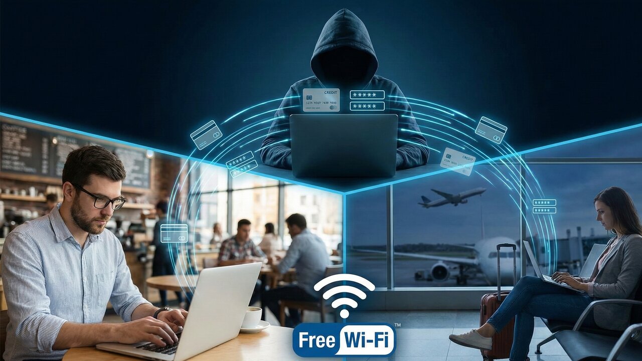 Cuidado ao usar o Wi-Fi do aeroporto: golpistas podem clonar seu cartão de crédito