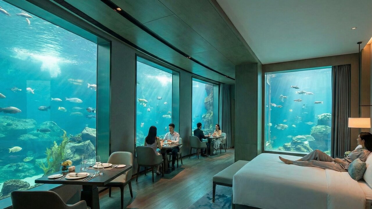 Com 16 andares abaixo do solo, este hotel de luxo na China transformou uma pedreira em uma maravilha da engenharia