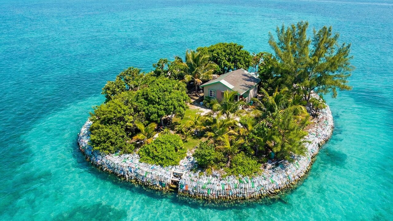 O homem que construiu a sua própria ilha flutuante com 150 mil garrafas PET recicladas, criou solo fértil, plantou mangues e vive isolado no litoral do México