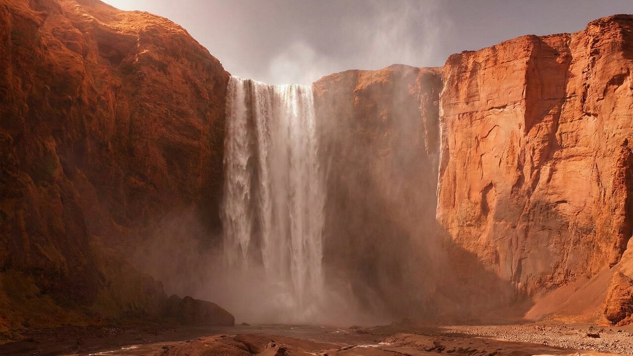 Com queda de 4.000 metros, cachoeira gigante registrada pela NASA é a maior de todo o sistema solar