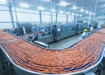 Uma máquina produz 300 salsichas por minuto: o polêmico e incrível processo de fabricação do recheio do seu hot dog