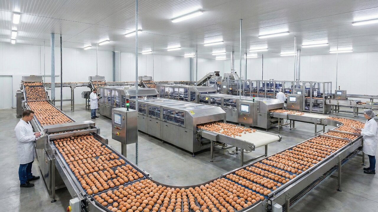Mais de 180.000 ovos por hora são lavados e inspecionados: a incrível jornada da granja até a sua casa
