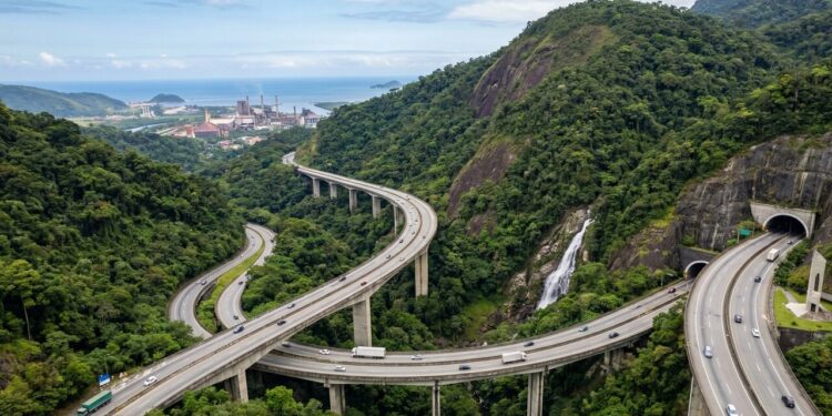 Rodovia histórica ganha fama por sua engenharia na Serra do Mar; são 53 viadutos e 11 túneis vencendo a Mata Atlântica em um trajeto ousado