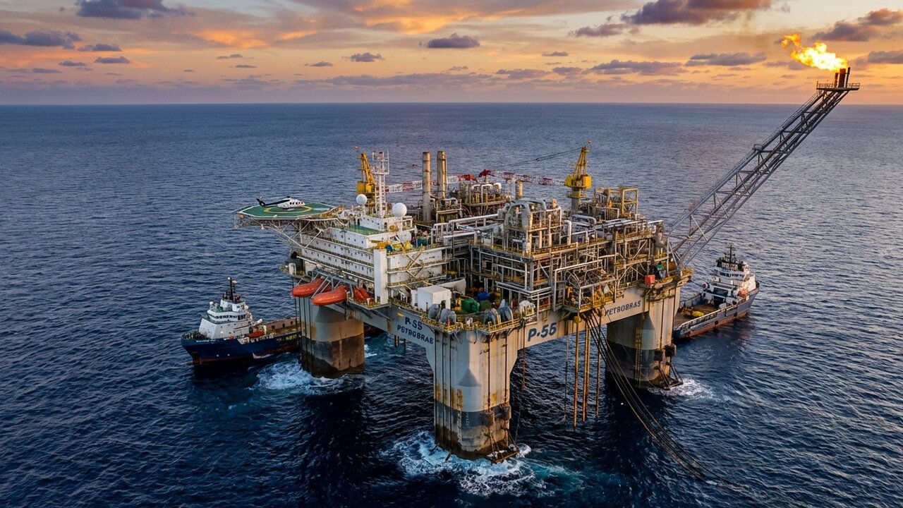 Com peso de 52 mil toneladas e operando a 1.800m de profundidade, a plataforma virou um gigante da extração de petróleo no Brasil