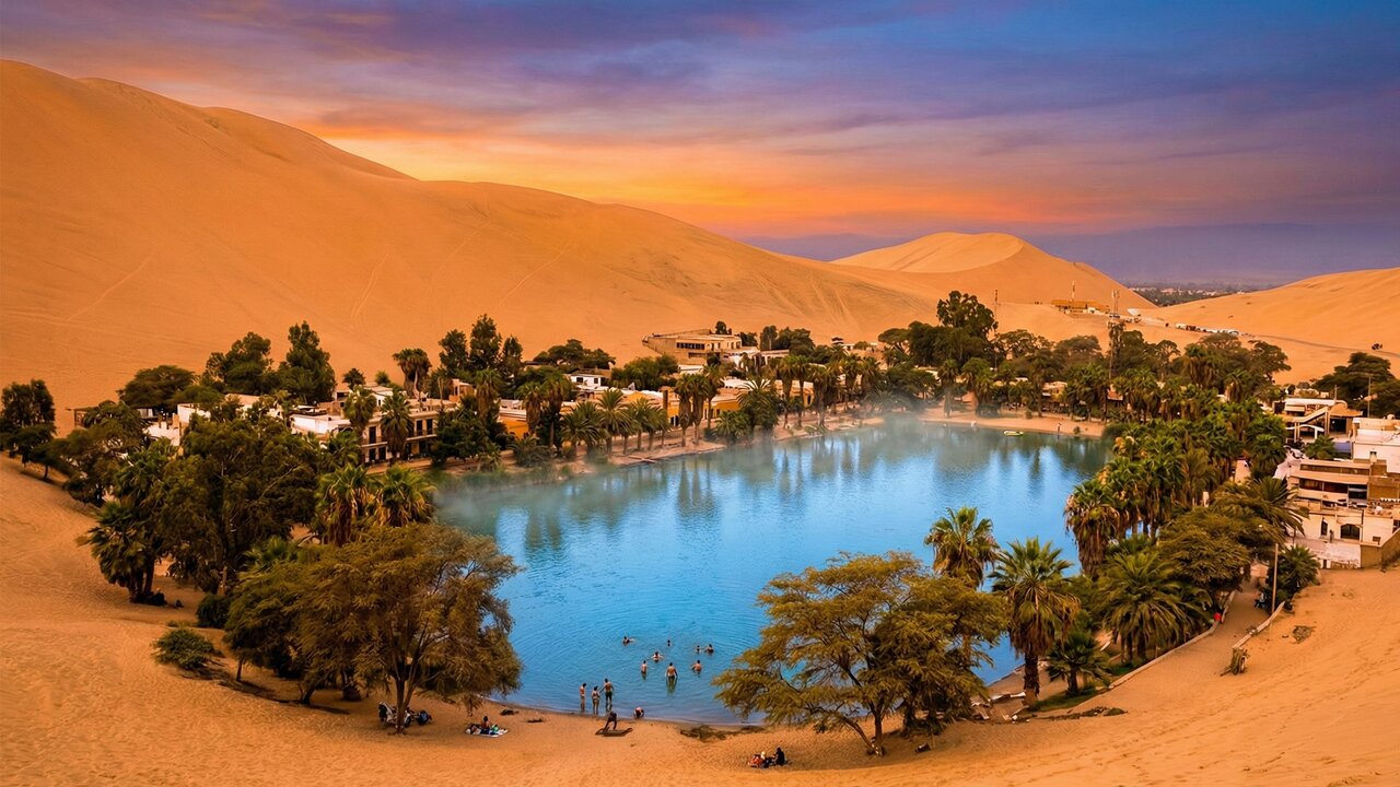 Um oásis real no meio do deserto: a lagoa cercada por dunas gigantes que parece miragem, mas existe