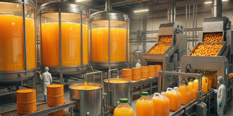 Milhares de laranjas são espremidas em minutos para virar suco: a jornada da fruta até a sua mesa