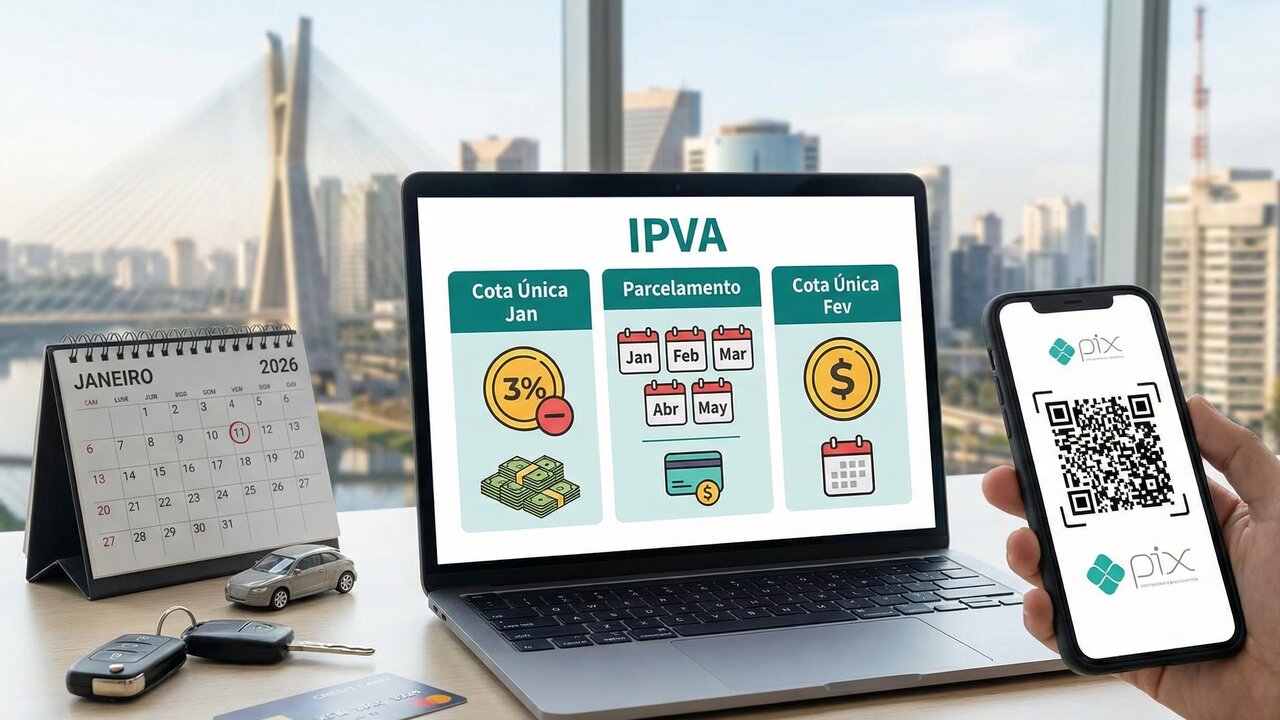Motoristas de São Paulo já podem conferir a tabela completa com as datas do IPVA 2026