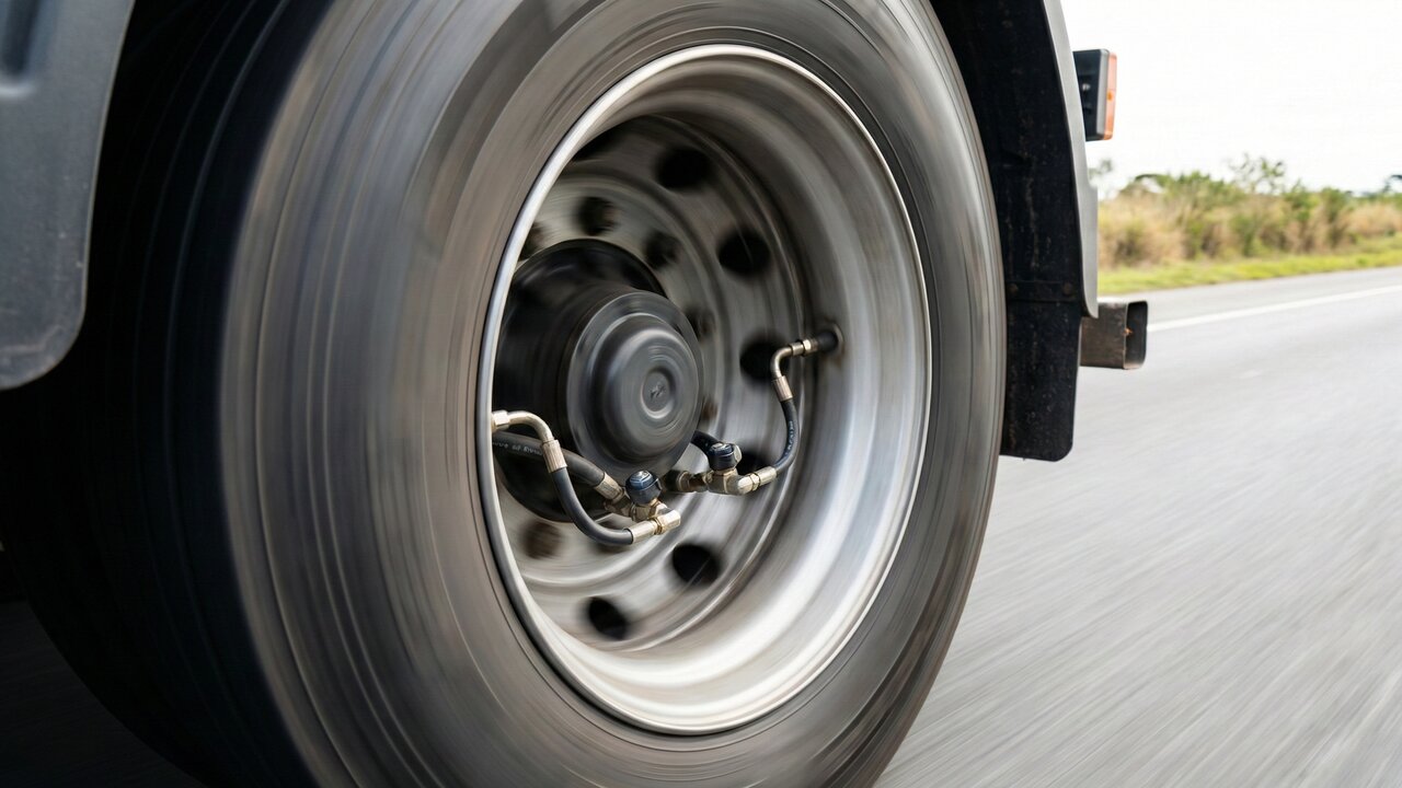 Aquela mangueira na roda do caminhão não é enfeite: ela é parte de um sistema genial que pode salvar vidas na estrada