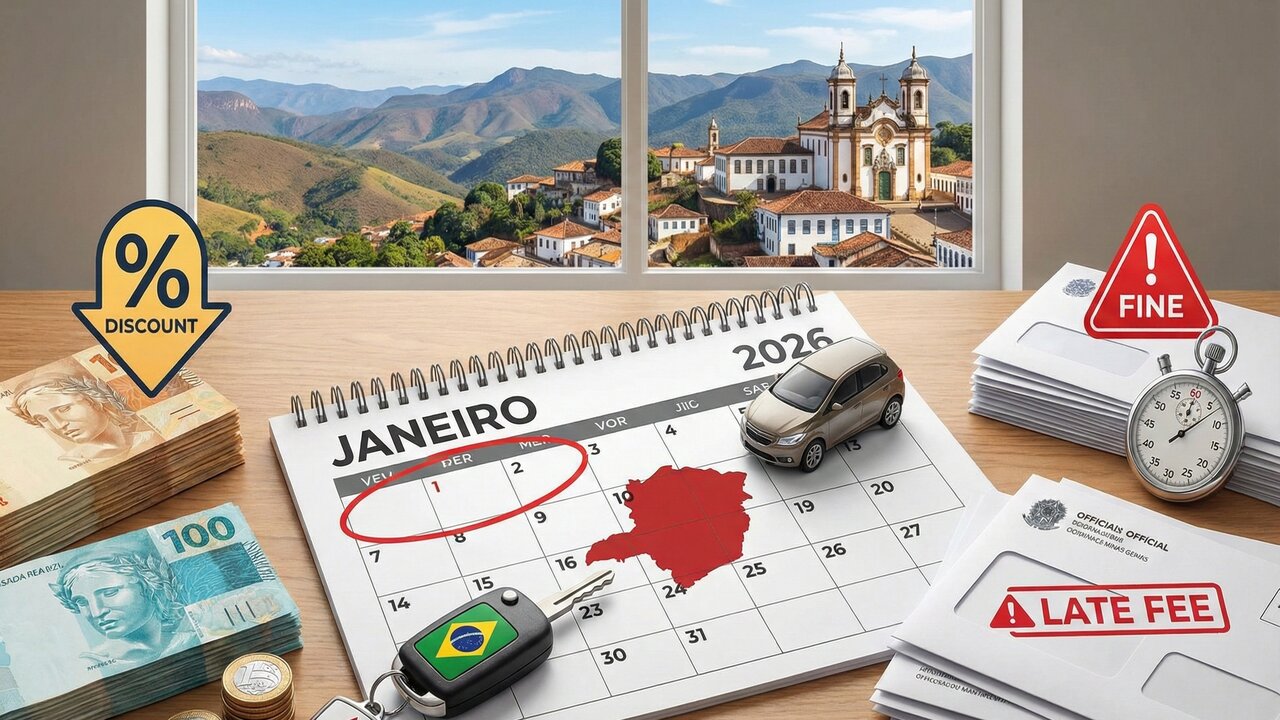 Evite multas, o calendário do IPVA 2026 de Minas Gerais já está disponível para consulta