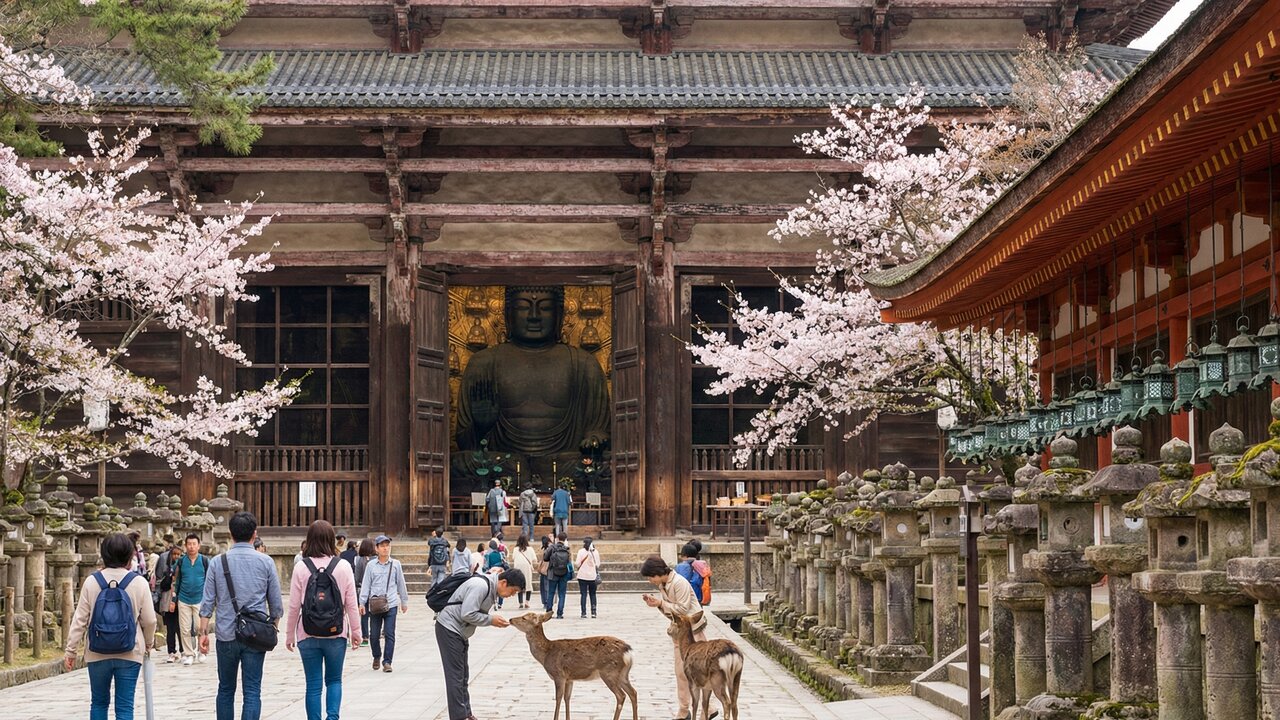O vale dos cervos sagrados: a cidade onde animais selvagens passeiam livremente entre os turistas