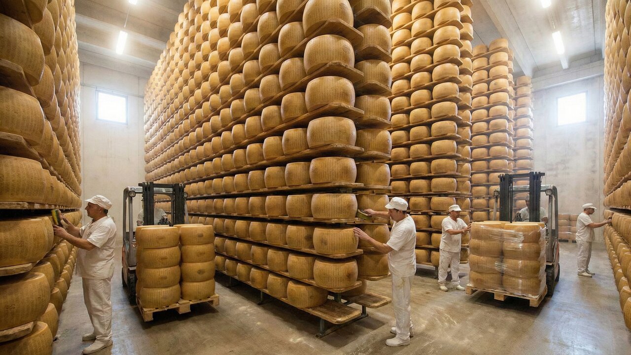 Com leite de vacas especiais e até 36 meses de maturação: este é o segredo por trás do autêntico e caro queijo parmesão