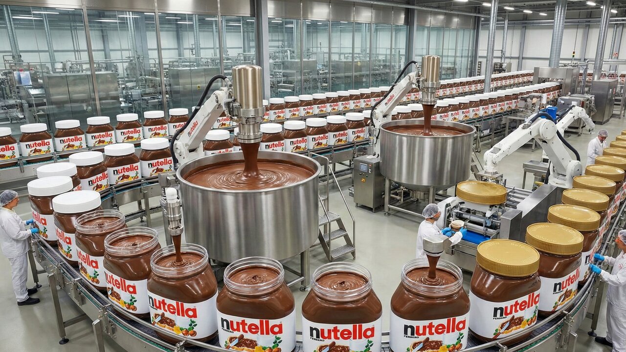 Com toneladas de avelãs torradas e uma receita secreta: é assim que o creme de avelã mais famoso do mundo é produzido