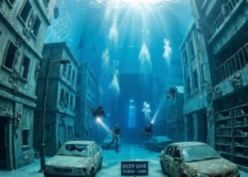 Com impressionantes 60 metros de profundidade, a estrutura abriga uma cidade submersa e é a piscina mais profunda do planeta
