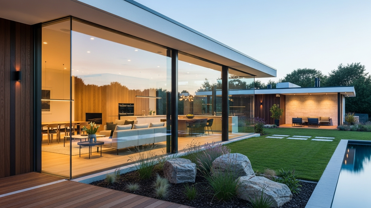 Casa térrea moderna com fachada envidraçada revela escolhas que elevam conforto e qualidade de vida