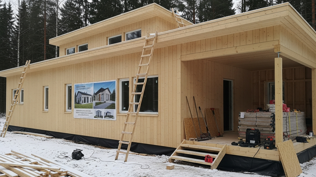 Eles construíram uma casa de madeira barata em apenas 10 dias